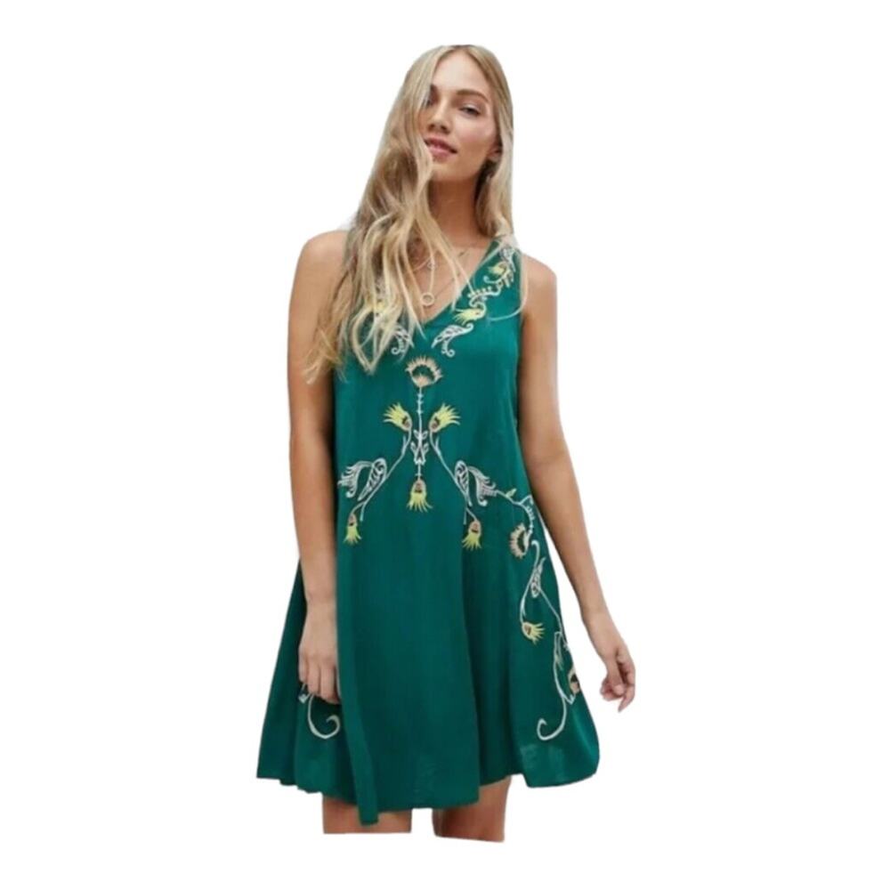 Intimately by free people green boho festival dress woman’s XS extra small